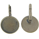 Messing Hebel Rückseiten Ohrring Komponente, antike Bronzefarbe plattiert, frei von Nickel, Blei & Kadmium, 18x18x2mm, 16x16mm, 200PCs/Tasche, verkauft von Tasche