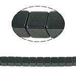Perles hématite magnétique, cube, noire, grade A, 6x6mm, Trou:Environ 1mm, Longueur:15.5 pouce, 10Strandstoron/lot, Vendu par lot
