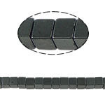Perles hématite magnétique, cube, noire, grade A, 4x4mm, Trou:Environ 1mm, Longueur 15.5 pouce, 10Strandstoron/lot, Vendu par lot
