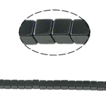 Perles hématite magnétique, cube, noire, grade A, 3x3mm, Trou:Environ 1mm, Longueur:15.5 pouce, 10Strandstoron/lot, Vendu par lot