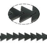 Non Magnetic Hematite Beads, Triangle, black, Grade A, 15x17x3mm, Hole:Approx 1.5mm, Length:15.5 Inch, 10Strands/Lot, Sold By Lot