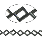 Non Magnetic Hematite Beads, Rhombus, black, Grade A, 14x14x4mm, Hole:Approx 1.5mm, Length:15.5 Inch, 10Strands/Lot, Sold By Lot