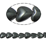 Perles hématites amagnétiques, hématite non magnétique, coeur, noire, grade A, 12x4mm, Trou:Environ 1.5mm, Longueur:15.5 pouce, 10Strandstoron/lot, Vendu par lot