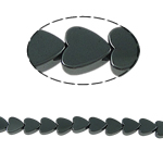 Perles hématite magnétique, coeur, noire, grade A, 6x2mm, Trou:Environ 1mm, Longueur:15.5 pouce, 10Strandstoron/lot, Vendu par lot