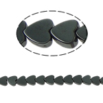 Ikke-magnetiske Hæmatit perler, Ikke-magnetisk hæmatit, Heart, sort, klasse A, 8x2mm, Hole:Ca. 1mm, Længde 15.5 inch, 10Strands/Lot, Solgt af Lot