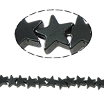Non Magnetic Hematite Beads, Star, black, Grade A, 6x2mm, Hole:Approx 1mm, Length:15.5 Inch, 10Strands/Lot, Sold By Lot