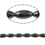 Nicht-magnetische Hämatit Perlen, Non- magnetische Hämatit, oval, schwarz, Grade A, 16x8mm, Bohrung:ca. 1.5mm, Länge:15.5 ZollInch, 10SträngeStrang/Menge, verkauft von Menge