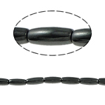 Nicht-magnetische Hämatit Perlen, Non- magnetische Hämatit, oval, schwarz, Grade A, 14x6mm, Bohrung:ca. 2mm, Länge:15.5 ZollInch, 10SträngeStrang/Menge, verkauft von Menge