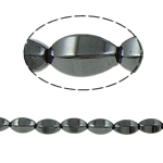 Nicht-magnetische Hämatit Perlen, Non- magnetische Hämatit, oval, schwarz, Grade A, 12x8mm, Bohrung:ca. 1.5mm, Länge 15.5 ZollInch, 10SträngeStrang/Menge, verkauft von Menge