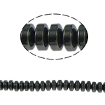 Magnetische Hämatit Perlen, Rondell, schwarz, Grade A, 4x2mm, Bohrung:ca. 1mm, Länge 15.5 ZollInch, 10SträngeStrang/Menge, verkauft von Menge