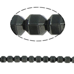Nicht-magnetische Hämatit Perlen, Non- magnetische Hämatit, Zylinder, schwarz, Grade A, 6x6mm, Bohrung:ca. 2mm, Länge:15.5 ZollInch, 10SträngeStrang/Menge, verkauft von Menge