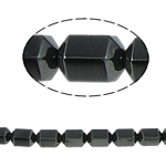 Nicht-magnetische Hämatit Perlen, Non- magnetische Hämatit, Zylinder, schwarz, Grade A, 10x8mm, Bohrung:ca. 1.5mm, Länge:15.5 ZollInch, 10SträngeStrang/Menge, verkauft von Menge