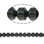 Ikke-magnetiske Hæmatit perler, Ikke-magnetisk hæmatit, Kolonne, sort, klasse A, 6x6mm, Hole:Ca. 1.5mm, Længde 15.5 inch, 10Strands/Lot, Solgt af Lot