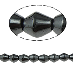 Perles hématite magnétique, Bicône, noire, grade A, 6x6mm, Trou:Environ 1.5mm, Longueur:15.5 pouce, 10Strandstoron/lot, Vendu par lot