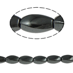 Nicht-magnetische Hämatit Perlen, Non- magnetische Hämatit, Twist, schwarz, Grade A, 8x16mm, Bohrung:ca. 1.5mm, Länge 15.5 ZollInch, 10SträngeStrang/Menge, verkauft von Menge
