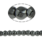 Nicht-magnetische Hämatit Perlen, Non- magnetische Hämatit, rund, schwarz, Grade A, 7x6mm, Bohrung:ca. 1.5mm, Länge 15.5 ZollInch, 10SträngeStrang/Menge, verkauft von Menge