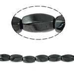 Magnetische Hämatit Perlen, Twist, schwarz, Grade A, 7x12mm, Bohrung:ca. 1.5mm, Länge:15.5 ZollInch, 10SträngeStrang/Menge, verkauft von Menge
