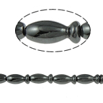 Nicht-magnetische Hämatit Perlen, Non- magnetische Hämatit, Vase, schwarz, Grade A, 8x18mm, Bohrung:ca. 1.5mm, Länge 15.5 ZollInch, 10SträngeStrang/Menge, verkauft von Menge