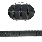 Ikke-magnetiske Hæmatit perler, Ikke-magnetisk hæmatit, Rektangel, sort, klasse A, 8x4mm, Hole:Ca. 1.5mm, Længde 15.5 inch, 10Strands/Lot, Solgt af Lot