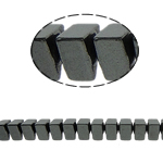Nicht-magnetische Hämatit Perlen, Non- magnetische Hämatit, Dreieck, schwarz, Grade A, 7x3.5mm, Bohrung:ca. 1.5mm, Länge 15.5 ZollInch, 10SträngeStrang/Menge, verkauft von Menge