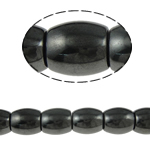 Nicht-magnetische Hämatit Perlen, Non- magnetische Hämatit, Trommel, schwarz, Grade A, 12x13mm, Bohrung:ca. 1.5mm, Länge:15.5 ZollInch, 10SträngeStrang/Menge, verkauft von Menge