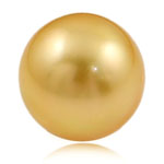 Cultured No Hole Freshwater Pearl Beads Round golden 14mm Sold By PC
