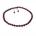 Woven Ball Necklaces, Ferskvandsperle, med Voks, lyserød, 9-10mm, Solgt Per 18 inch Strand