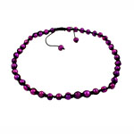 Woven Ball Necklaces, Ferskvandsperle, med Voks, rosa, 9-10mm, Solgt Per 18 inch Strand