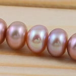 Cultured Round Freshwater Pearl Beads, natural, purple, Grade A, 7-8mm, Hole:Approx 0.8mm, Sold Per 15 Inch Strand