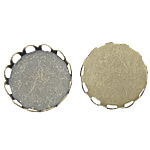 Brass Cabochon, Flat Round, antique bronze color plated, flat back, lead & cadmium free, 13x13x3mm, 12.5x12.5mm, Inner Diameter:Approx 12.5mm, 1500PCs/Bag, Sold By Bag