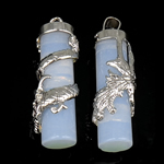 Sea Opal Pendants with Brass Tube Approx 7mm Sold By Bag