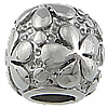 Perles European en acier inoxydable, tambour, sans filetage, couleur originale, 11.50x13mm, Trou:Environ 6mm, 10PC/sac, Vendu par sac