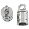 Stainless Steel End Caps, original color, 10x5mm, 3mm, Hole:Approx 2mm, 100PCs/Bag, Sold By Bag