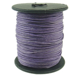 Wax Cord, light purple, 1mm, Length:80 Yard, Sold By PC