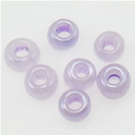 Ceylon Glas Frø Perler, Glas Seed Beads, Rondelle, lyslilla, 2x1.90mm, Hole:Ca. 1mm, Solgt af Bag