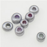 Opaque Glass Seed Beads, Rondelle, silver color, 2x1.90mm, Hole:Approx 1mm, Sold By Bag