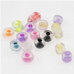 Perles en verre rocaille mélangées, perles de rocaille en verre, Rond, couleurs mélangées, 2x3mm, Trou:Environ 1mm, Vendu par sac