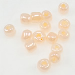Ceylon Glas Frø Perler, Glas Seed Beads, Rondelle, lyserød, 3x3.60mm, Hole:Ca. 1mm, Solgt af Bag