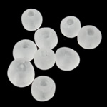 Frosted Glass Seed Beads, Rondelle, clear, 3x3.60mm, Hole:Approx 1mm, Sold By Bag