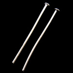 Iron Headpin, silver color plated, nickel, lead & cadmium free, 0.80x30mm, Approx 1250PCs/Bag, Sold By Bag