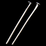 Iron Headpin, silver color plated, nickel, lead & cadmium free, 0.80x26mm, Approx 1250PCs/Bag, Sold By Bag