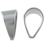 Stainless Steel Snap on Bail, original color, 12.70x8.70x6.70mm, Hole:Approx 11x7mm, 500PCs/Bag, Sold By Bag