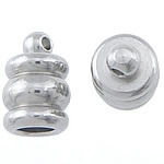 Stainless Steel End Caps, original color, 10x6.50mm, Hole:Approx 3.2mm, 100PCs/Bag, Sold By Bag