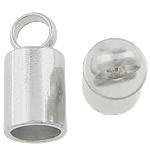 Stainless Steel End Caps, original color, 8.70x4.50mm, Hole:Approx 3.8mm, 200PCs/Bag, Sold By Bag
