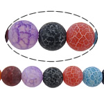 Natural Effloresce Agate Beads, Round, mixed colors, 8mm, Hole:Approx 0.5-1mm, Approx 47PCs/Strand, Sold Per Approx 15 Inch Strand