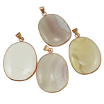 Agate Jewelry Pendants, Mixed Agate, mixed, 36-38mm, Hole:Approx 5x8mm, 10PCs/Bag, Sold By Bag