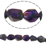 Perles de Quartz de placage naturel, pepite, Placage coloré, 12-23mm, Trou:Environ 1.2-1.5mm, Longueur:15.5 pouce, 20Strandstoron/lot, Vendu par lot