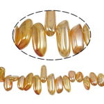 Perles de Quartz de placage naturel, pepite, Placage coloré, 15-33mm, Trou:Environ 1.2-1.5mm, Longueur:15.5 pouce, 20Strandstoron/lot, Vendu par lot