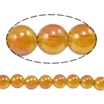Natural Plating Quartz Beads Round colorful plated Approx 1mm Length 15.5 Inch Sold By Lot