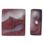 Perles murano faites à la main , chalumeau, rectangle, fait à la main, violet, 16x14x6.50mm, Trou:Environ 2mm, 100PC/sac, Vendu par sac